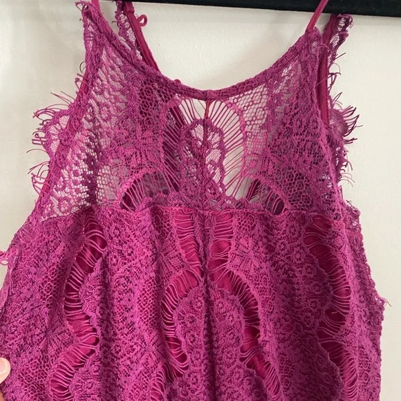 Free people purple lace mini dress - Picture 7 of 12